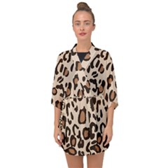 Leopard Jaguar Dots Half Sleeve Chiffon Kimono by ConteMonfrey