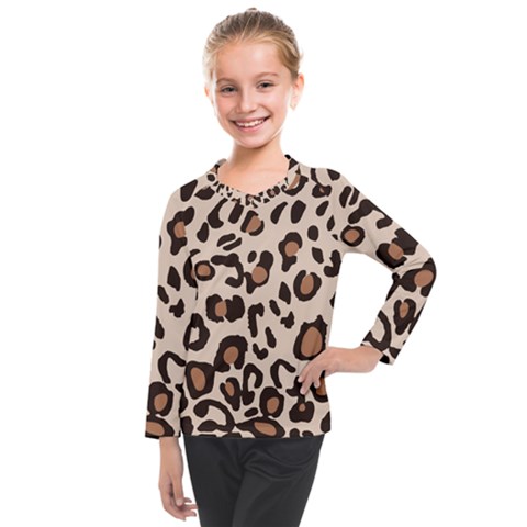 Leopard Jaguar Dots Kids  Long Mesh Tee by ConteMonfrey