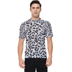 Grey And Black Jaguar Dots Men s Short Sleeve Rash Guard by ConteMonfrey