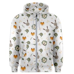 Rabbit, Lions And Nuts  Men s Zipper Hoodie by ConteMonfrey