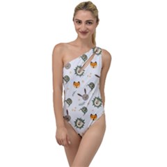 Rabbit, Lions And Nuts  To One Side Swimsuit by ConteMonfrey