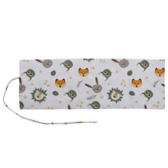 Rabbit, Lions And Nuts  Roll Up Canvas Pencil Holder (m) by ConteMonfrey