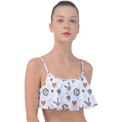 Rabbit, Lions And Nuts  Frill Bikini Top by ConteMonfrey