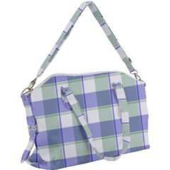 Blue And Green Plaids Canvas Crossbody Bag by ConteMonfrey