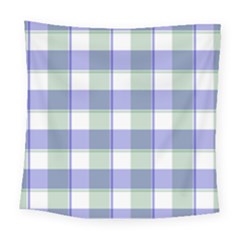 Blue And Green Plaids Square Tapestry (large) by ConteMonfrey