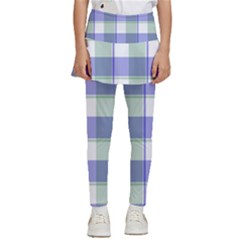 Blue And Green Plaids Kids  Skirted Pants by ConteMonfrey