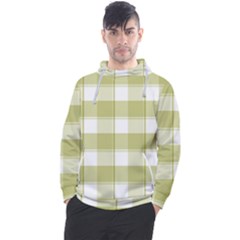 Green Tea - White And Green Plaids Men s Pullover Hoodie by ConteMonfrey