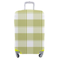 Green Tea - White And Green Plaids Luggage Cover (medium) by ConteMonfrey