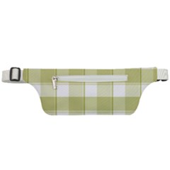 Green Tea - White And Green Plaids Active Waist Bag by ConteMonfrey