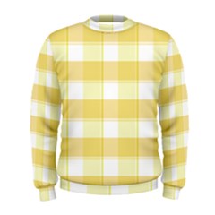 White And Yellow Plaids Men s Sweatshirt by ConteMonfrey