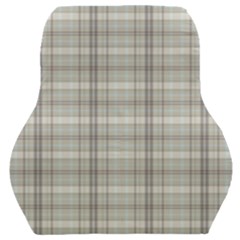 Winter Gray Plaids Car Seat Back Cushion  by ConteMonfrey