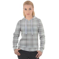 Winter Gray Plaids Women s Overhead Hoodie by ConteMonfrey