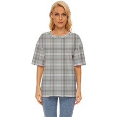 Winter Gray Plaids Oversized Basic Tee by ConteMonfrey