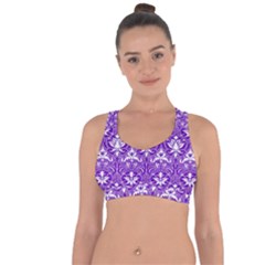 Purple Lace Decorative Ornament - Pattern 14th And 15th Century - Italy Vintage  Cross String Back Sports Bra by ConteMonfrey