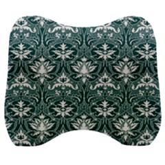 Green  Lace Decorative Ornament - Pattern 14th And 15th Century - Italy Vintage  Velour Head Support Cushion