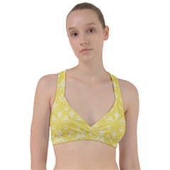 Yellow Lace Decorative Ornament - Pattern 14th And 15th Century - Italy Vintage  Sweetheart Sports Bra