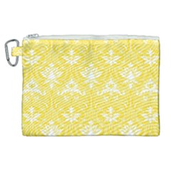 Yellow Lace Decorative Ornament - Pattern 14th And 15th Century - Italy Vintage  Canvas Cosmetic Bag (XL)