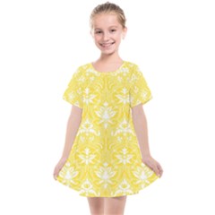 Yellow Lace Decorative Ornament - Pattern 14th And 15th Century - Italy Vintage  Kids  Smock Dress