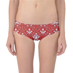 Red  Lace Decorative Ornament - Pattern 14th And 15th Century - Italy Vintage Yellow Lace Decorative Ornament - Pattern 14th And 15th Century - Italy Vintage  Classic Bikini Bottoms