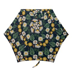 Flower Grey Pattern Floral Mini Folding Umbrellas