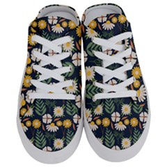 Flower Grey Pattern Floral Half Slippers