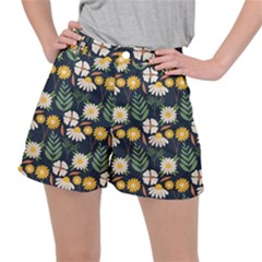 Flower Grey Pattern Floral Ripstop Shorts