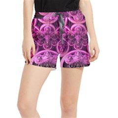 Fractal-math-geometry-visualization Pink Women s Runner Shorts by Pakrebo