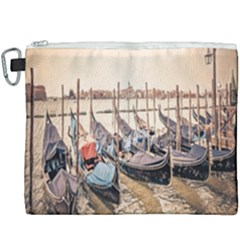 Black Several Boats - Colorful Italy  Canvas Cosmetic Bag (xxxl) by ConteMonfrey