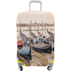 Black Several Boats - Colorful Italy  Luggage Cover (large) by ConteMonfrey