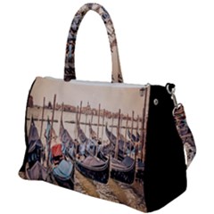 Black Several Boats - Colorful Italy  Duffel Travel Bag by ConteMonfrey