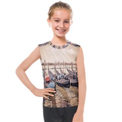 Black Several Boats - Colorful Italy  Kids  Mesh Tank Top by ConteMonfrey