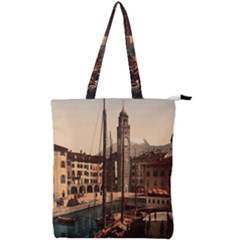  The Harbor, Riva, Lake Garda, Italy 1890-1900 Double Zip Up Tote Bag by ConteMonfrey