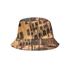 The Harbor, Riva, Lake Garda, Italy 1890-1900 2 Background Brown Bucket Hat (kids)