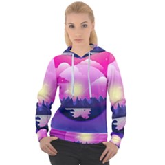 Landscape Illustration Illustrator Women s Overhead Hoodie by Wegoenart