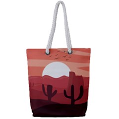 Artistic Digital Landscape Art Full Print Rope Handle Tote (small) by Wegoenart