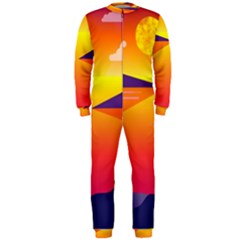 Sunset Lake Forest Hills Camp Onepiece Jumpsuit (men) by Wegoenart