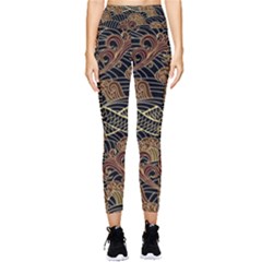 Oriental Traditional Seamless Pattern Pocket Leggings  by Wegoenart