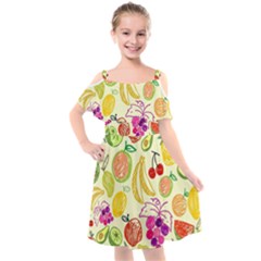 Seamless-fruit Kids  Cut Out Shoulders Chiffon Dress by nateshop