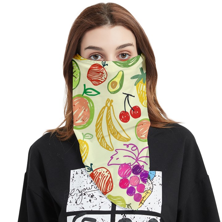 Seamless-fruit Face Covering Bandana (Triangle)