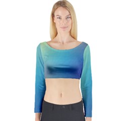 Color-bubbly Long Sleeve Crop Top by nateshop