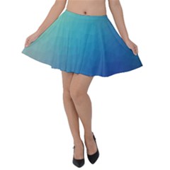 Color-bubbly Velvet Skater Skirt by nateshop