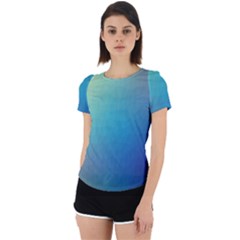 Color-bubbly Back Cut Out Sport Tee by nateshop