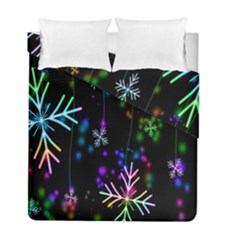 Snowflakes-star Calor Duvet Cover Double Side (full/ Double Size) by nateshop
