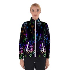 Snowflakes-star Calor Women s Bomber Jacket