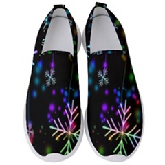 Snowflakes-star Calor Men s Slip On Sneakers by nateshop