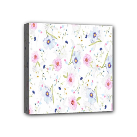 Background-flower Beatiful Mini Canvas 4  X 4  (stretched) by nateshop