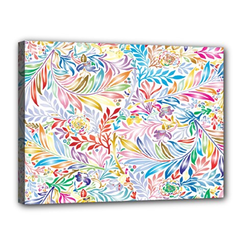 Floral Pattern Canvas 16  X 12  (stretched)