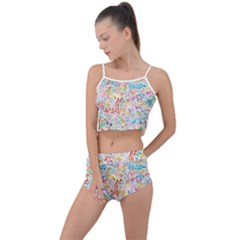 Floral Pattern Summer Cropped Co-ord Set