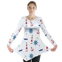 Lighthouse Long Sleeve Tunic  by nateshop