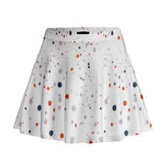 Background-round Spots Mini Flare Skirt